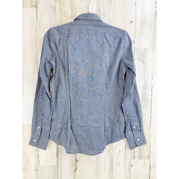 Ann Mashburn Icon Shirt Sz M Blue Cotolino Chambray NWT - Picture 14 of 16